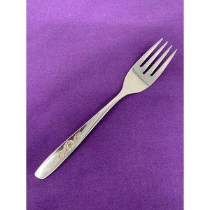 Oneida LTD WA Rogers Sweet Briar Rose Stainless Glossy OHSSWBR Salad Fork 6 Inch